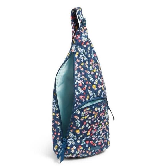 NEW Vera Bradley Essential Sling Backpack Scattered Wildflowers Quilted Floral main image 7